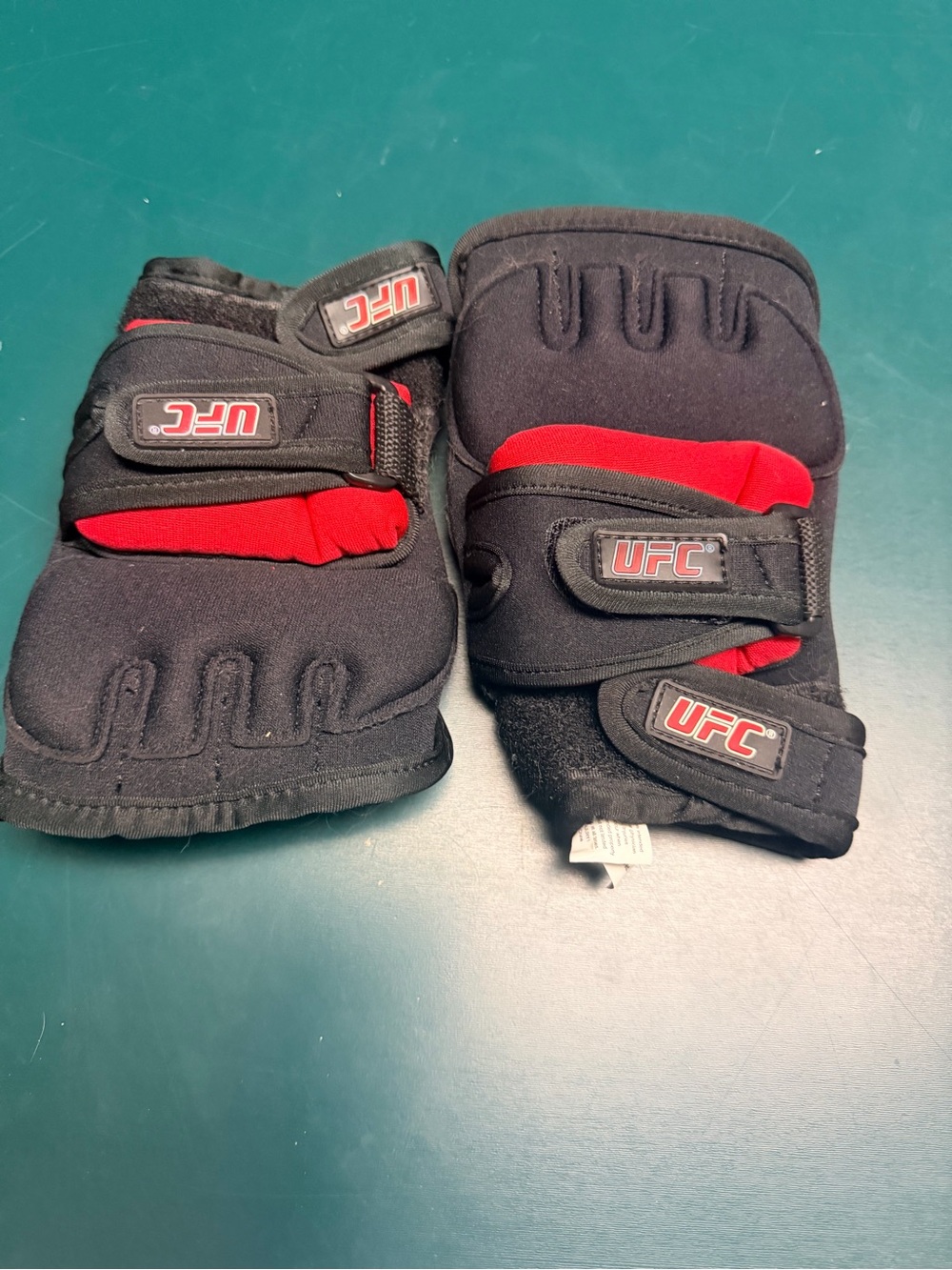 UFC Black Training Gloves with Red Accent